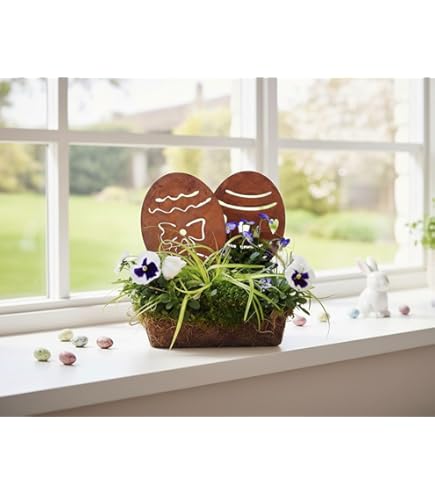 COM-FOUR® 12x Paaseieren om op te hangen 7 x 4 cm - elegante hangende decoratie voor de paasstruik - gekleurde paaseieren met veren en houten kralen COM-FOUR® 12x Paaseieren om op te hangen 7 x 4 cm - elegante hangende decoratie voor de paasstruik - gekleurde paaseieren met veren en houten kralen
