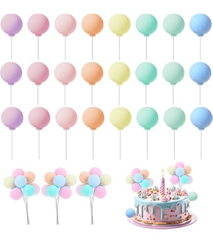 Taartdecoratie ballen, 50 stuks schuimballen, taartprikkers, cupcake-parels, doe-het-zelf topper, decoratie voor Valentijnsdag, verjaardag, bruiloft (zwart goud