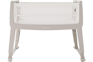 SnuzPod Studio Next to Me Crib - Portable, Lightweight Baby Bed with Zip-Down Wall, 3D Breathable Mattress and 6 Height Settings - Ideal Home and Travel Cot with Wheels, Oslo