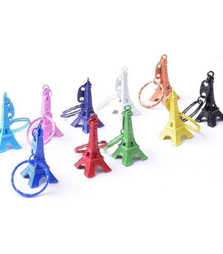 Porte-clés Macaron Tour Eiffel – Accessoire Mignon Pour Sac, Trousseau De Clés – Cadeau Fille Romantique