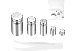 RUNXSAM 5 Stk Kalibriergewicht,Calibration Weights,Kalibrierungsgewichte,Eichgewichte Set,Eichgewicht Gramm Set,Maß Gewicht,Prüfgewichte,Eich Gewicht für präzise Kalibrierung Balance, 1g 2g 5g 10g 20g