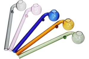 RORA Szklana fajka 10 sztuk 16 cm długość ręki mała kolorowa mini ręcznie robiona gruba rurka recykler do palenia szklane bongi (A#)