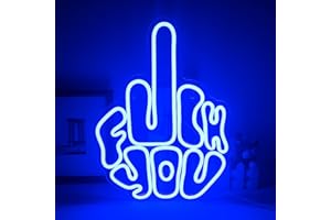 ‎INEONLIFE Wort Geste LED Schild Leuchtreklame für Wand Blau Neon Sign Buchstabe Bar Leuchtschild für Schlafzimmer Party Pub Game Zone Dekoration