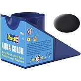 Revell - Su Bazlı Maket Boyası Katran Siyahı Mat 18 Ml (36106)