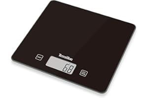 Terraillon Kitchen Scales, Tare, Liquid Conversions, Ultra-Fine, 5 kg Capacity, Classic, Black