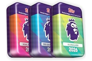Topps Premier League 2026 - Édition initiale - Mega Tin Bundle (exclusif en ligne). Contient les 3 méga Tins de la collection dans un seul paquet.