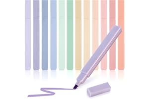 Hmeuest Pastel Highlighters, 12 Pack Assorted Colours, Aesthetic Cute Highlighter With Chisel Tip, No Bleed, for Bible, Notes, School Supplies