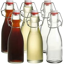 Lot De 12 Bouteilles En Verre 250ml | Bouchon Métal Argenté | Pour Liqueurs, Jus Ou Déco - Design Élégant & Réutilisable