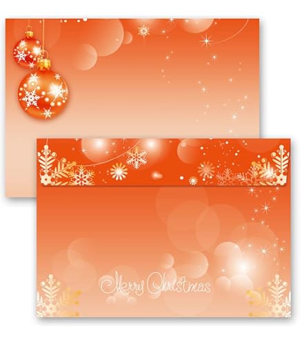 25 Weihnachtsumschläge Bunt – DIN C6, Selbstklebend, Für Wunschzettel & Karten