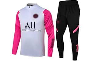 PAIHUIART Paris PSG Fußballtrikot Kinder Junge Erwachsene,2024 Paris Trikots Heim/Auswärts,23/24 Trainingsanzug Trikot Fußballtrikot-Set,Outdoor-Sportbekleidung Fußball Trainingsset T-Shirts und Hosen