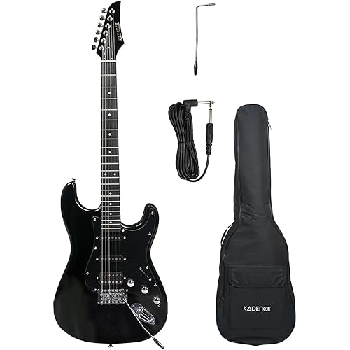 Kadence Astro Man Electric Guitar, with Free learning course 24 FRETS, H- S - S PICK UPS with Guitar Bag and Guitar Cable (Combo)
