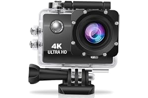 KTG 4K 30Fps Action Ultra Hd Camera with Accessories Kit WiFi 16 MP170 Degree Wide Angle Lens 98FT Underwater Waterproof ditg