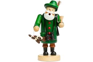 ‎SIKORA Sikora RM-A Räuchermännchen aus Holz 3 Größen Verschiedene Motive, Farbe/Modell:A10 grün - Jäger, Höhe in cm:Höhe ca. 15 cm