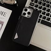 Zebana Apple iPhone 13 Pro Max ile Uyumlu Kılıf Zebana Arvento Elite Deri Kılıf (Kablosuz Şarj) Siyah