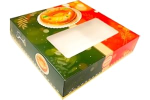 GLOTOMANIA SL CAJA PARA ROSCON DE REYES ROJA Y VERDE - 40 X 50 X 8 CM