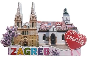 MUYU MAGNET Magnete da frigorifero 3D Zagabria Croazia viaggio souvenir regalo casa cucina frigorifero decorazione adesivo magnetico Craft Collection
