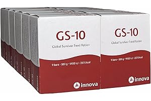 LEBENSKRAFT Emergency Food GS-10 Global Survivor Carton géant de 12 x 500 grammes Unité - Nourriture d'urgence MRE - ration de combat | Barres énergétiques de très longue conservation