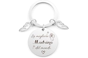 Twidels Regali Madrina Battesimo Portachiavi Madrina e padrino battesimo Regalo Madrina Regali Battesimo Madrina Battesimo Regalo Battesimo Regalo Per Battesimo Originale Regali Di Cresima