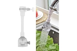CYTGOUPER Wasserhahn Verlängerung, Spritzwassergeschützt Schwenkbar Flexibel Wasserspar-Düse für Küche, 18 cm Wasserhahnverlängerung ideal als Wasserhahn Aufsatz Wasser zu sparen (18cm)