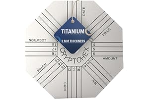 Hooe England™ Titanium Cryptohex Plate Wallet Secure Seed Phrase Storage for Offline Bitcoin Ethereum & Cryptocurrency Mnemonic Backup Recovery Words (Titanium Plate)