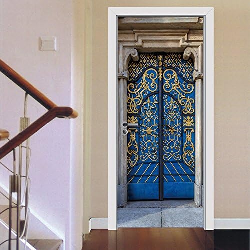 MIAORUI New 3D stereo Muslim creative door stick/personality wooden door decorating wall sticker