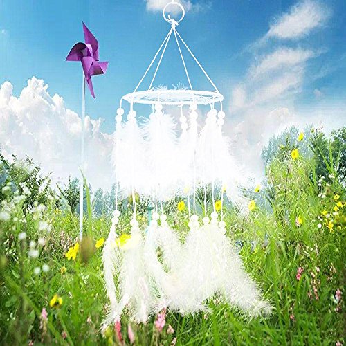 SOLEDI Dreamcatcher Traumfänger Glücksbringer aus der schönsten Geschichten in der amerikanischen indischen Mythologie Weiß - 3