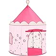 SONGMICS Princess Castle Play Tent for Girls Toddlers, Indoor and Outdoor Playhouse, Portable Pop Up Play Teepee, Gift for Kids, Pink LPT01PK