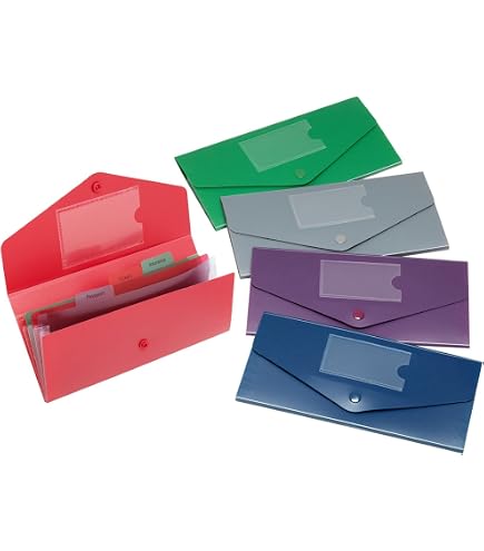 Ansook 13-Pocket Accordion File Organizer - 10.8x6.8 In, Zippered, For Receipts, Coupons, Bills & Budget Planning