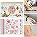 10 SheetsTemporary Tattoos Body Paints, SUMERSHA Halloween Temporary Tattoos Metallic Tattoos Waterproof 47 Different Patterns Lotus, Koi Fish, Wings, Sexy Lady