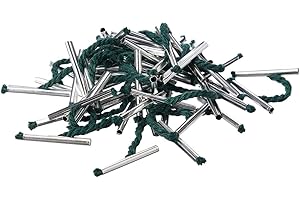 THE HOME FUSION COMPANY Treasury Tags 25mm Elastic Metal Ended 20 Pack Home Office School