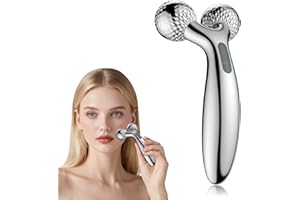 DOCOCO Rouleaux Pour Le Visage, Masseur Facial Anti Rides, Sloaire Electrostimulateur Peau éLectrique, Anti - âGe, Facial Roller Massager