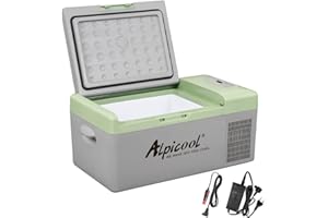 Alpicool Y16T 15L Glacière Electrique Voiture, Portable à Compression Réfrigérateur de Voiture, 12/24V congélateur et réfrigérateur, pour dortoir, Camping ou Pique-Nique en Plein Air, 20 à 20℃
