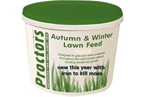F&G SUPPLIES New this year - 5kg Airtight tub of Proctors Autumn & Winter Lawn Feed with iron to kill moss - 285 sq m coverage