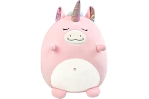 FIMIGID Weiches Tier-Plüsch-Kissen, süßes Plüschtier-Stofftier, weiches Tier-Plüsch-Umarmungskissen für Kinder (Unicorn)