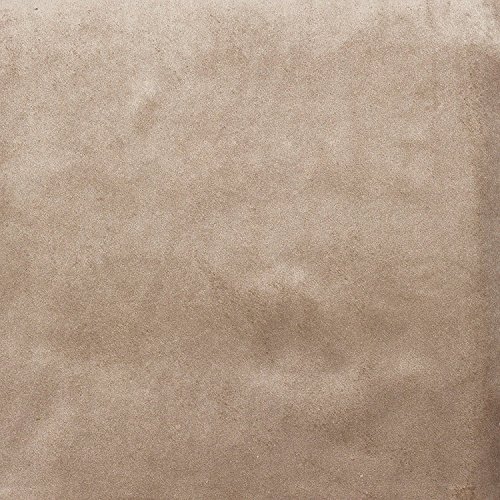 McAlister Textiles Luxury simple Matt Samt Kissen mit Ente Feder Füllmaterial, 40cm x 40cm, Beige - 3