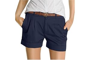 Buetory Womens Chino Bermuda Shorts Outdoors Casual Loose Fit Lounge Yoga Jersey Summer Workout Cargo Shorts