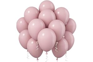 Jobkoo Pink Balloons, 12 Inch 30 Pcs Boho Dusty Rose Pink Balloon Nude Blush Party Ballons Retro Vintage Pinke Latex Helium Ballon for Girls Baby Shower Anniversary Wedding Birthday Party Decor