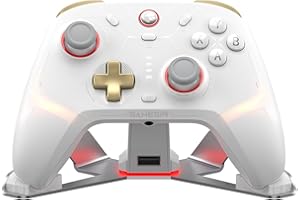 GameSir Cyclone 2 Multiplatform Wireless Controller- TMR Electromagnetic Joysticks&Hall Effect Switch triggers,6-axis Gyro Gaming Controller for Switch/PC/iOS/Android/Steam (Phantom White Bundle)