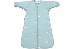 MOLIS & CO molis&co - Sacco nanna maniche staccabili per Neonati e Bambini - Sacchi Nanna 2.5 tog - 100% Cotone (Oeko-TEX 100) - Duck Family (6 a 12 mesi)