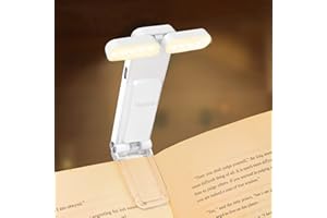 Vekkia Luz de Lectura, Recargable USB Lampara de Lectura con Pinzas, Luz Lectura para Niños Leer Libros en La Cama, Perfecto para Lectores Noche,Estudio,Libro,Viaje