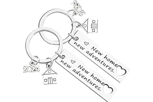 CVOZO 2 Pezzi Portachiavi Casa Pendente, 2024 Nuova Casa Nuove Avventure Portachiavi di Della Casa, Portachiavi Ornamentonto per le Coppie