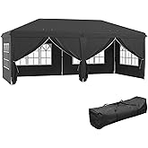 Outsunny 3 X 6M Heavy Duty Gazebo Marquee Party Tent With Storage Bag Khaki