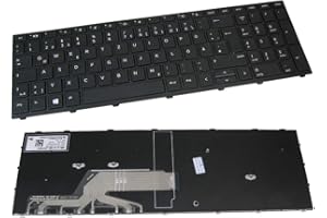 TRADE-SHOP Tastiera originale per laptop con cornice nera QWERTZ tedesca per HP ProBook 450 455 470 G5 Serie sostituisce NSK-XK0SQ 9Z.NEFSQ.00G (layout della tastiera tedesco)