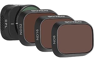 Uvafly Mini 3/Mini 3 Pro Filtro ND polarizador Kit de filtro de lente de cámara compatible con accesorios DJI Mini 3/Mini 3 Pro Drone Pack 4 CPL ND8 ND16 ND32 (plástico)