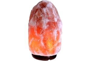 HIMALAYAN'SALT HIMALAYAN SALT ® LAMPADA DI SALE ROSA DELL'HIMALAYA AUTENTICA CERTIFICATA VARIE MISURE E FORME grezza fuoco palla cuore piramide led usb (4-6 KG GREZZA)