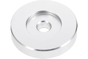 HOMSFOU 45 Rpm Adapter for 7 Inch Vinyl Record, Dome 45 Adapter for Turntable Record Center Adapter Turntable Accessory Record Aluminum Metal Big Hole