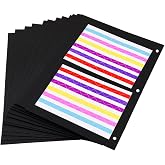 ThxMadam Scrapbook Black Paper 26x21.5CMA5-A420pcs Extra Refillable Pages Photo Book Blank Inside Paper for Scrapbook DIY Photo Album Guest Book Travel Memory Notebook 27x24CMfor Album L