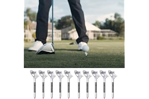 HSHDUTI 10 x Golf-Tees, unzerbrechlich, reduzierte Reibung, Golf-Tees, Kunststoff, professionelle Golf-Tees, erhöht die Entfernung, kompakt, 10 Grad, Golf-Zubehör für Anfänger und Profi-Golfer, 10 Stück