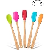 Valletta Indigo 5 li Renkli Bambu Silikon Spatula Seti Uzun 26cm