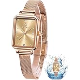 Business Womens Watch Small Wrist Waterproof Watches Vintage Stainless Steel Watch Quartz Movement Casual Roman Digits Wristwatch Leather Stainless Steel Women Wristwatch